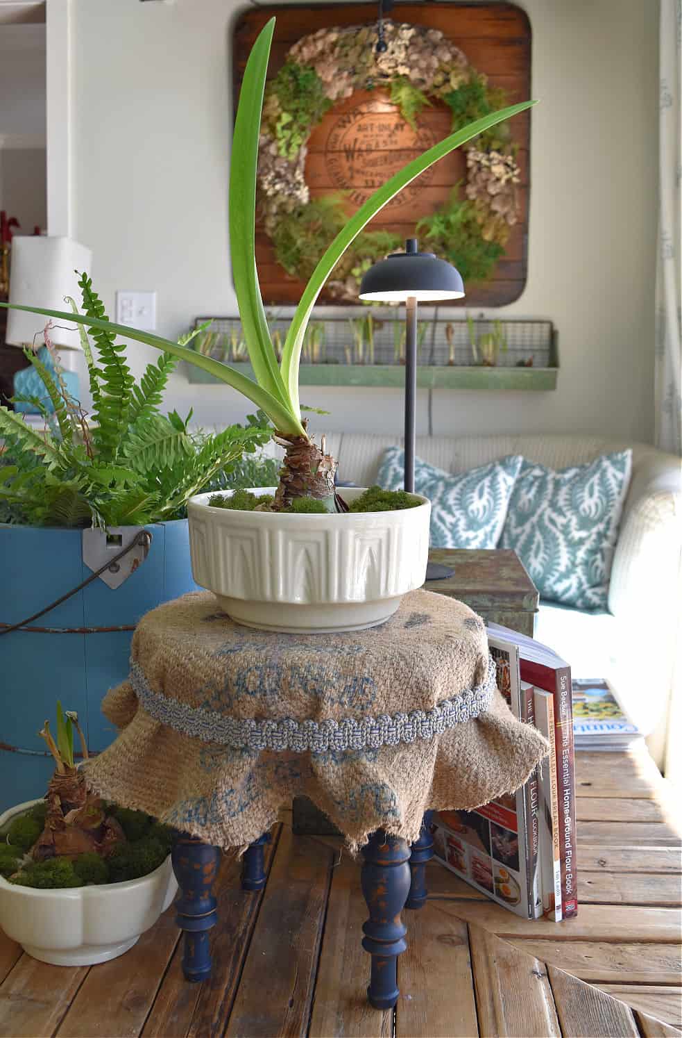 DIY Vintage Footstool Makeover - Lora Bloomquist~Create & Ponder