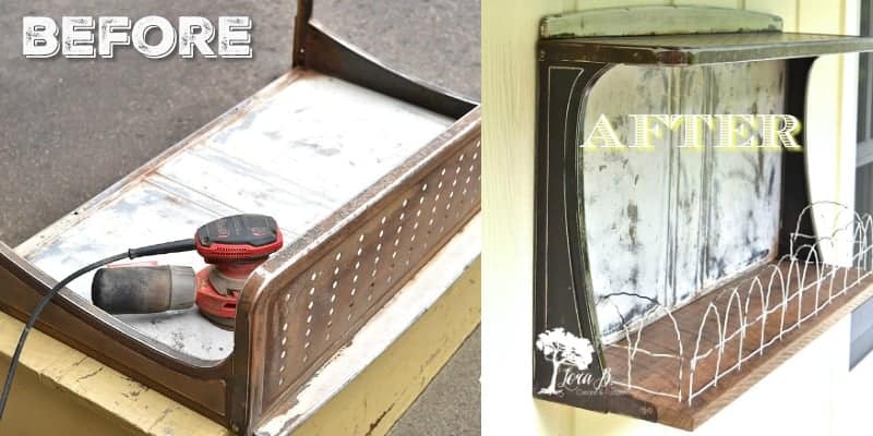 vintage stove repurposed