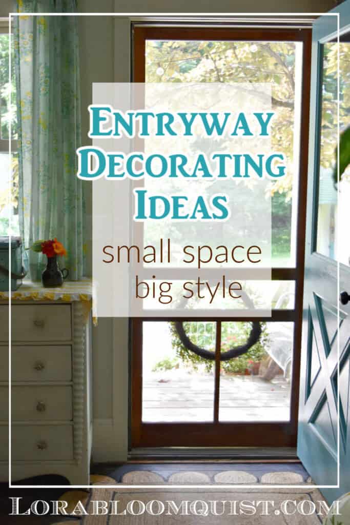 Entryway Decorating Ideas: small space, big style pin.