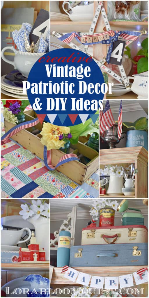 Vintage Patriotic Decor & DIY Ideas pin.