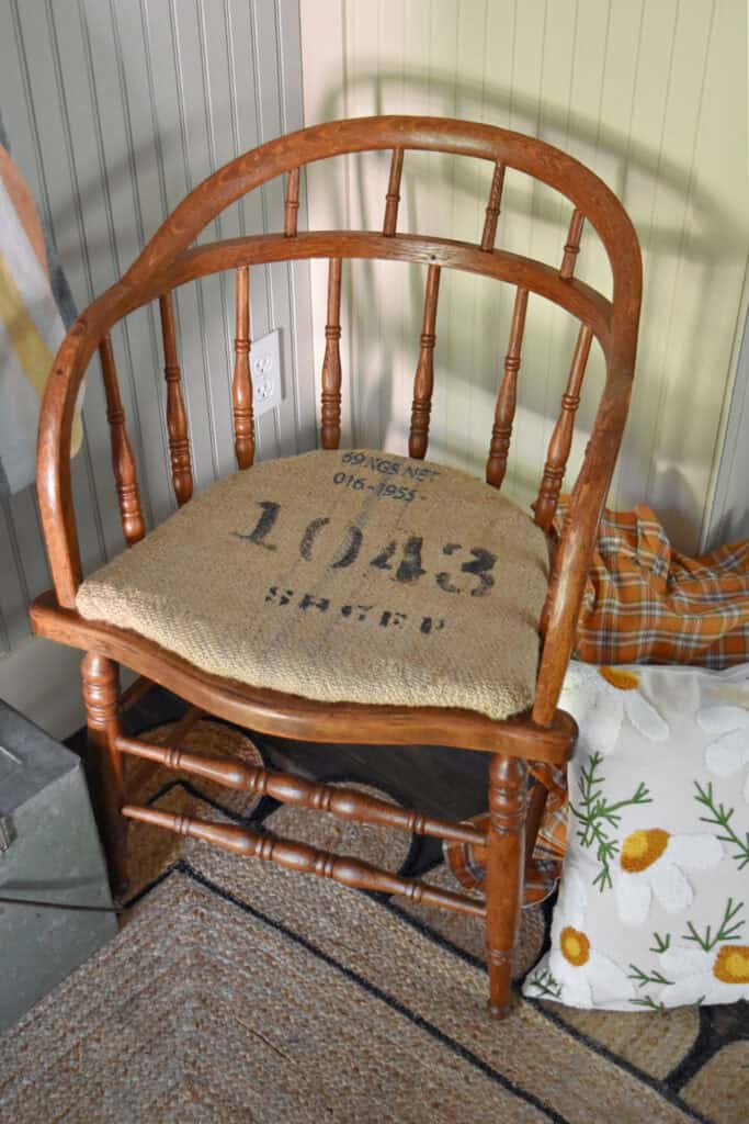 Antique spindle wood chair.