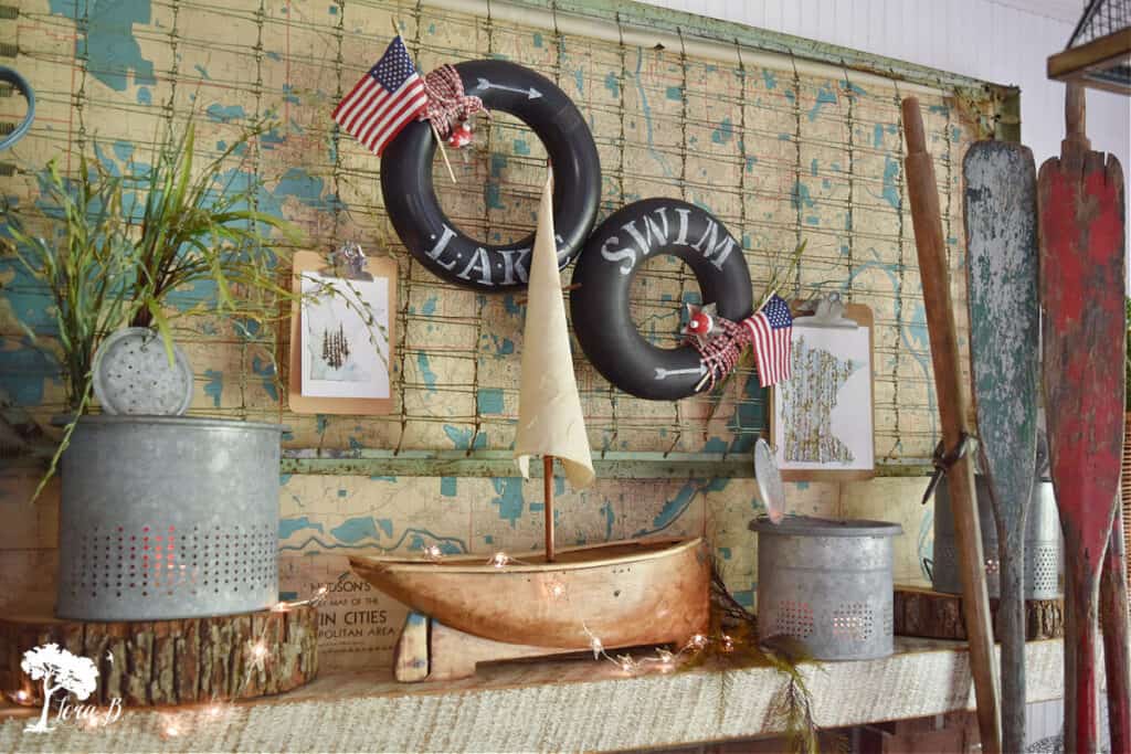 How to Decorate to Thrift the Look, Winter Cabin Style - Lora