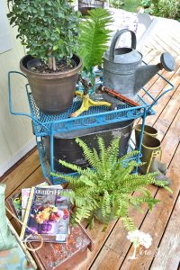 vintage serving cart