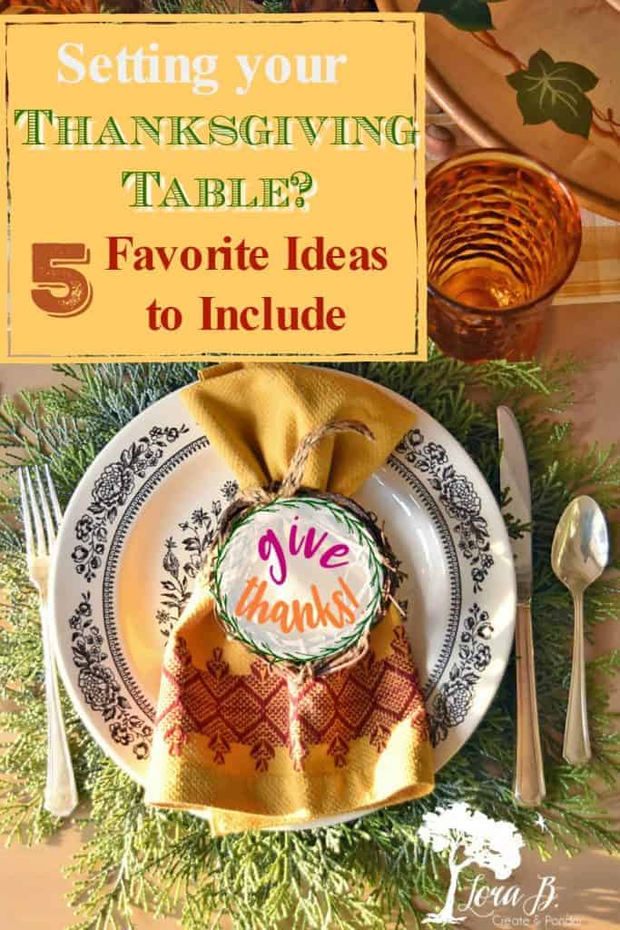 ideas for Thanksgiving tables