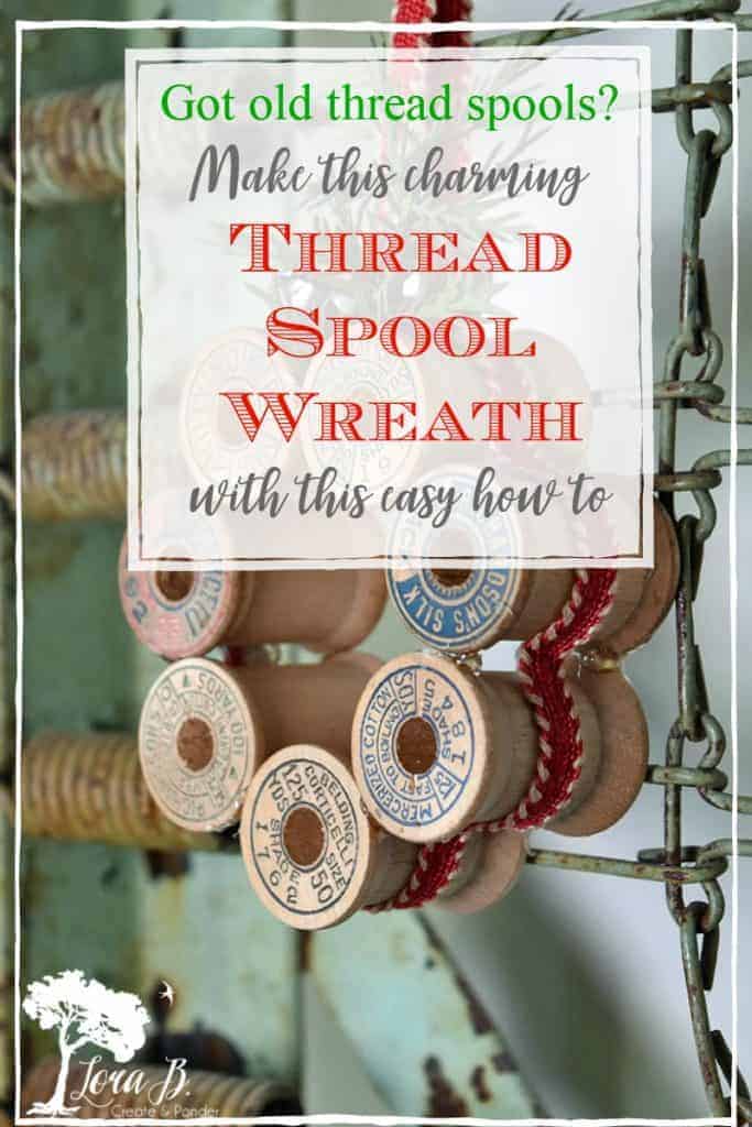 thread spool wreath