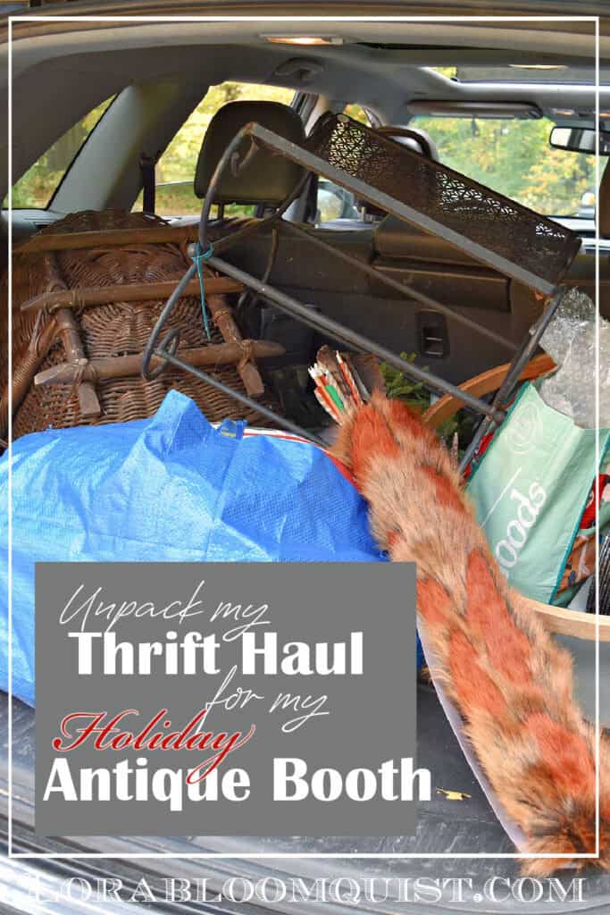 Holiday Antique Booth Thrift Haul pin