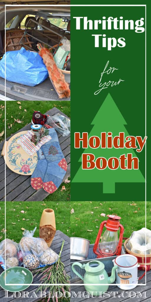 Thrifting Tips for your Holiday Booth pin.