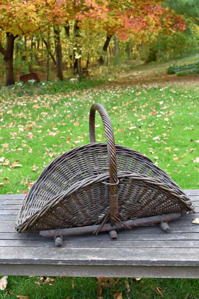 Large wicker gathering basket.