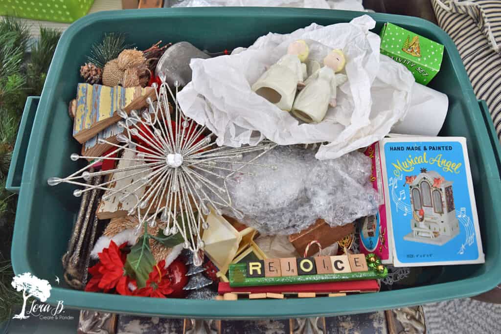 Packing up the Christmas ornaments