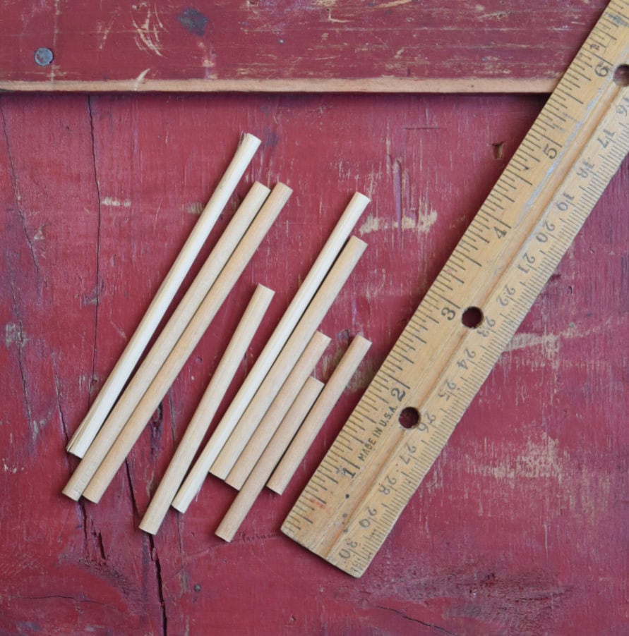 Thin wooden dowels.