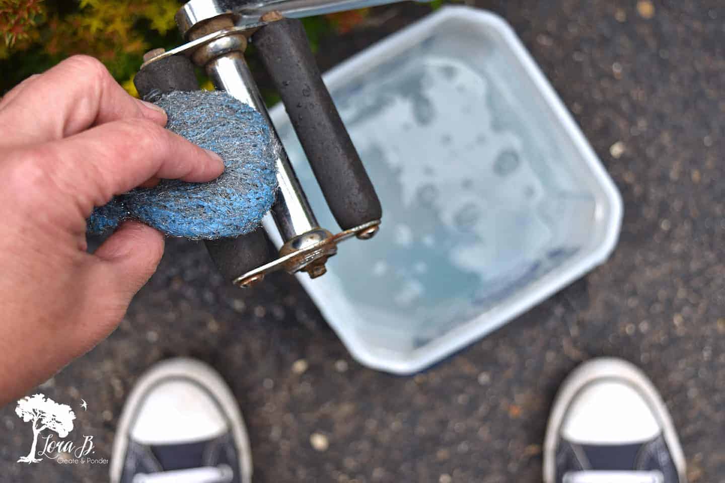 how to refresh a vintage bicycle for garden art