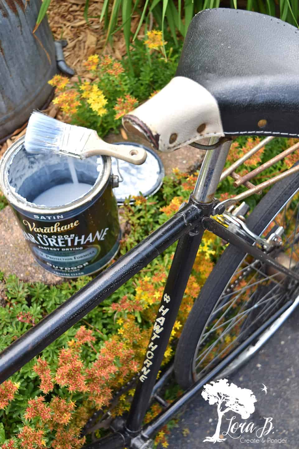 how to refresh a vintage bicycle for garden art