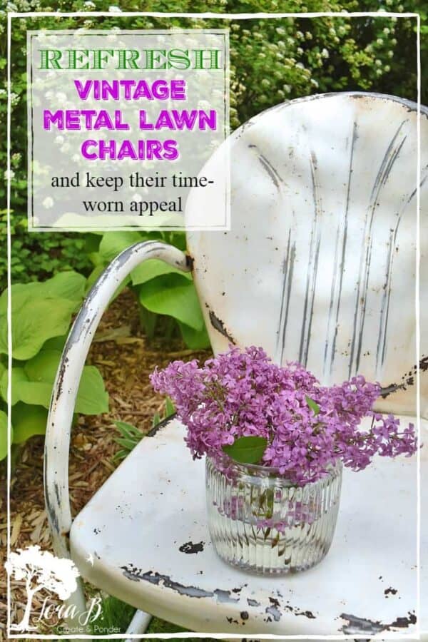 How To Refresh and Enjoy Vintage Metal Lawn Chairs (and keep their time