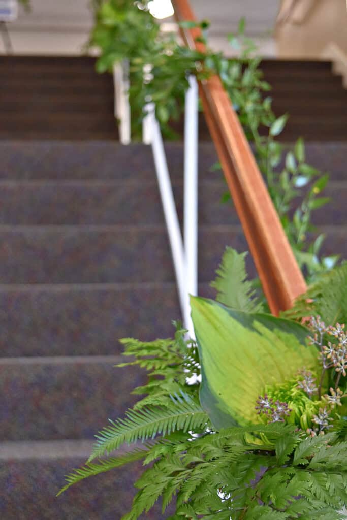 Hosta leaves for wedding foliage.