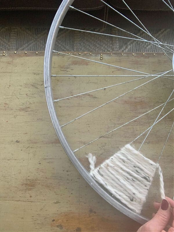Upcycled Bicycle Wheel Art - Lora Bloomquist~Create & Ponder