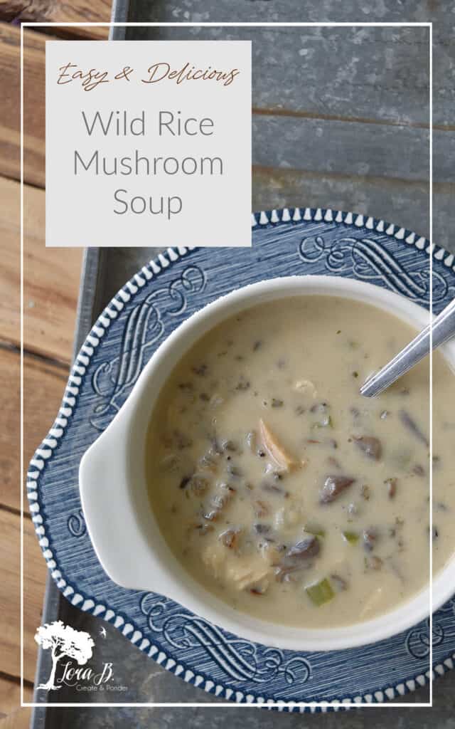 bowl of wild rice soup