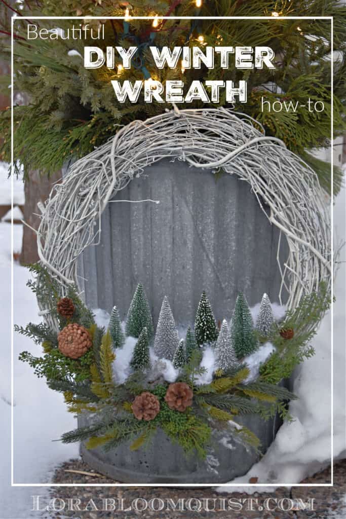 Bottle brush tree wreath