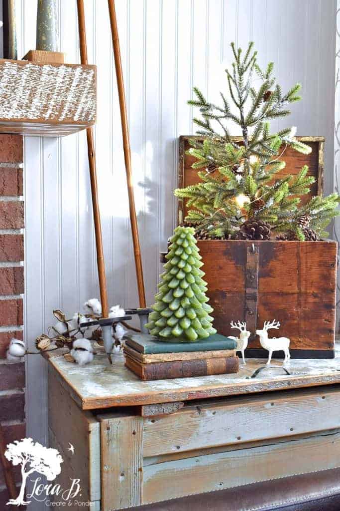 Frosty Winter Mantel Decor with Blues and Greens - Lora Bloomquist ...