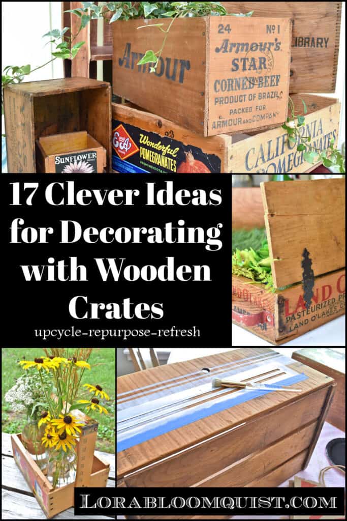 All sizes of old wood crates are perfect for home decor.