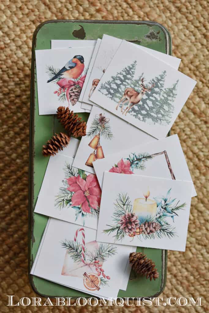 Christmas gift tags or placecard printables