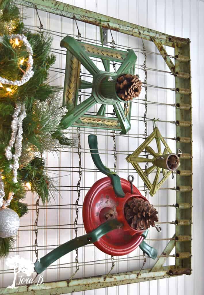 Vintage Christmas tree stand display