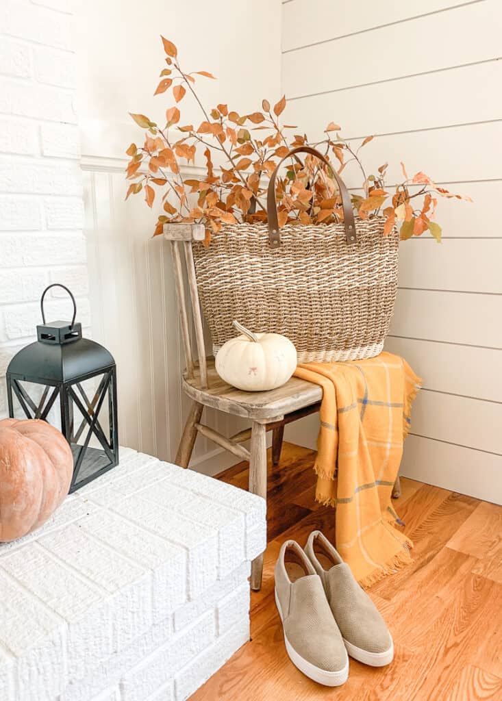 Fall branches in a basket