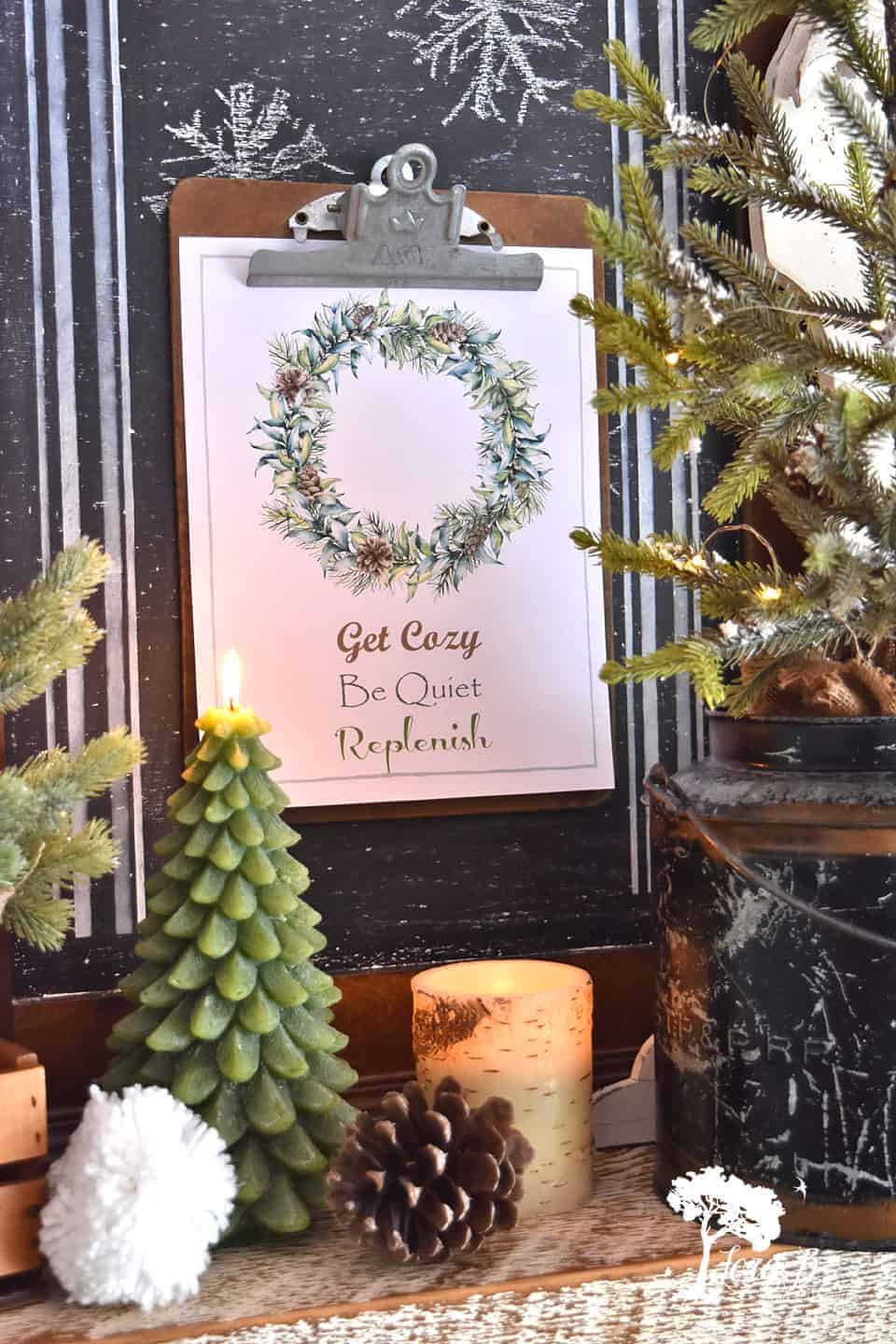 Winter Decorating Inspiration with Pine Cones and Candles - Calypso in the  Country