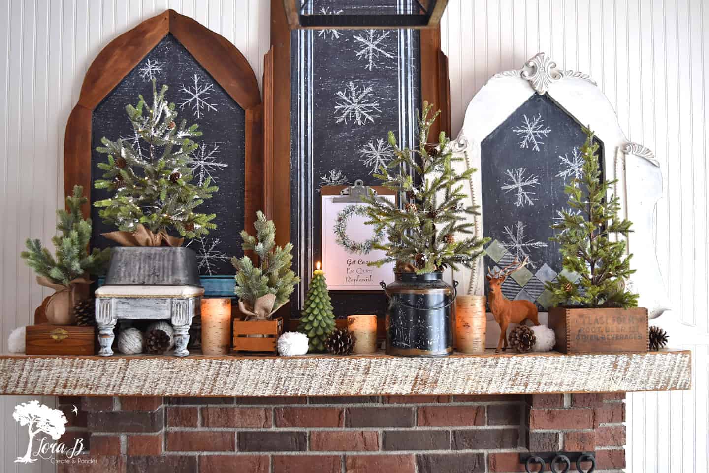 Winter Mantel decor