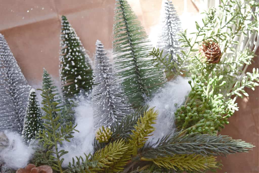 Bottle brush tree wreath