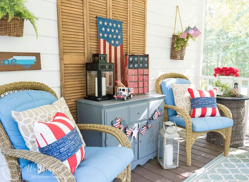 Patriotic porch